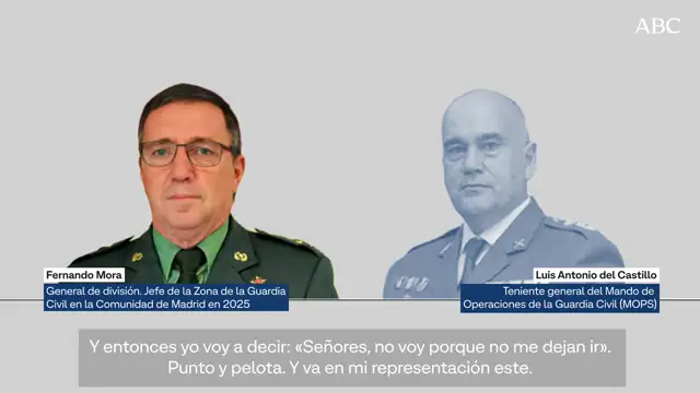 Un general denuncia a la cúpula de la Guardia Civil por coaccionarle para boicotear a Ayuso
