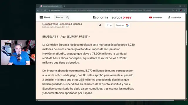 El dinero llegó en agosto